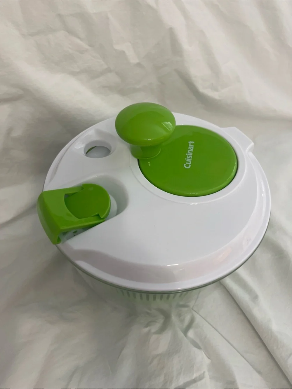 Green Plastic Salad Spinner with Clear Lid - Kitchen Tool